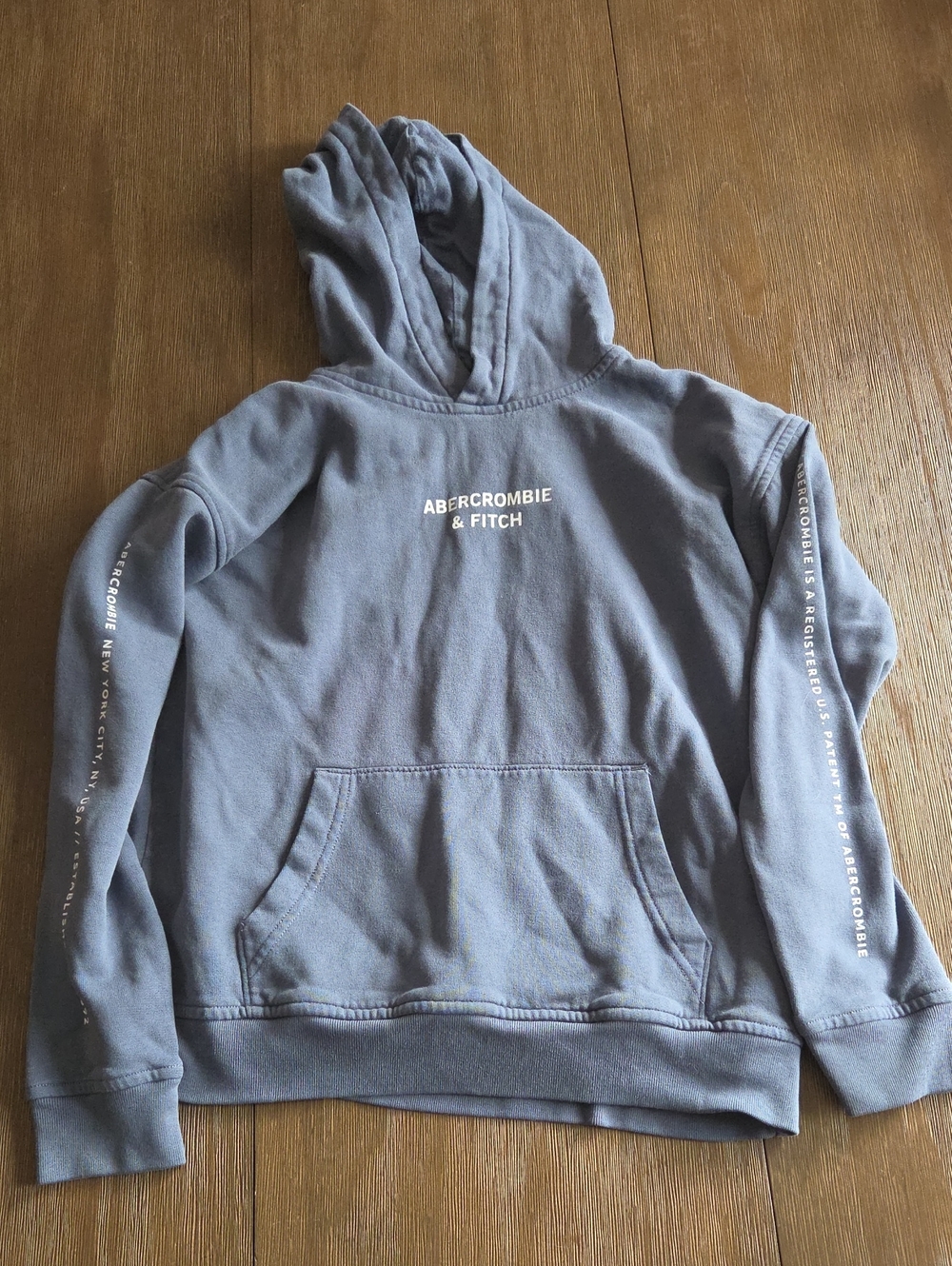 Abercrombie Kids Boys Hoodie - Slate Blue Gray Sz 13 / 14